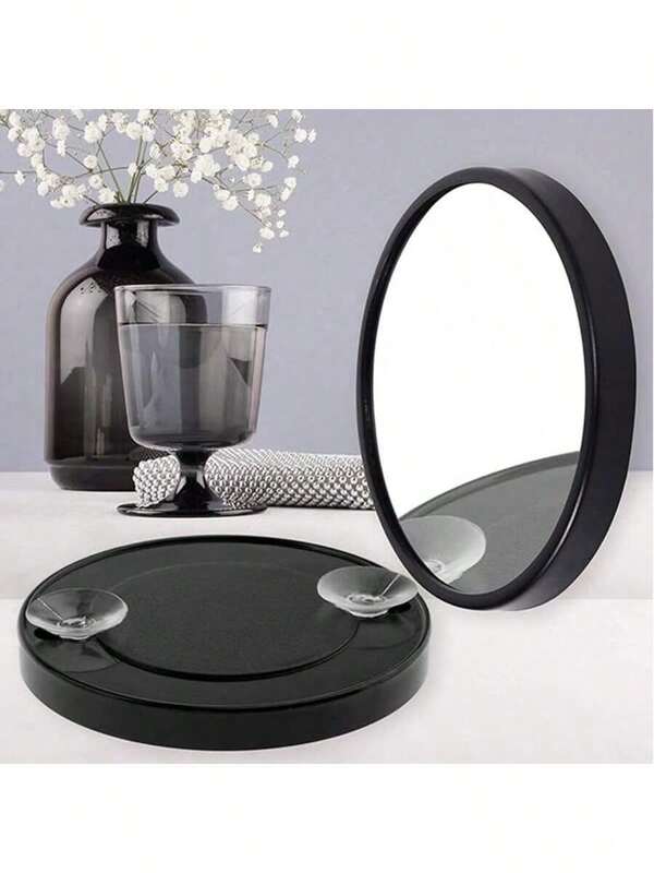 1 peça de lupa com ventosa 5x, 10x, 15x, ferramentas de beleza para apertar acne, clipe de poros, remoção de acne, lupa, espelho de mão redondo portátil, com 2 ventosas, para instalação na parede, para maquiagem, pinças, cravos/manchas, como uma lupa de viagem, espelho compacto, para depilar sobrancelhas de 3,5 polegadas, espelho de maquiagem prático HD com ventosa e adsorção, espelho pequeno para banheiro