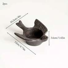 1pc Rustic Candle Holder - Flying Bird Pattern, Sturdy Iron Construction, Suitable For Living Room, Bedroom, Office, Tabletop Decor - Vintage Home Gift (Christmas, Wedding, Housewarming) - Easy To Clean Surface
