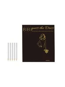 Set de juego de 30 piezas para la futura novia - Juego de dibujo de vestidos de novia DIY, incluye 20 tarjetas y 10 lápices blancos, 10 tarjetas y 1 lápiz blanco, apto para despedida de soltera, fiesta de boda, cumpleaños, aniversario, etc. - Multicolor - Ver 5