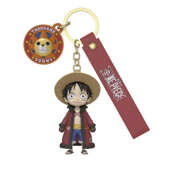 ONE PIECE 1 Peça Chaveiro de Figura PVC do Luffy, Pingente Fofo de Bolsa de Anime