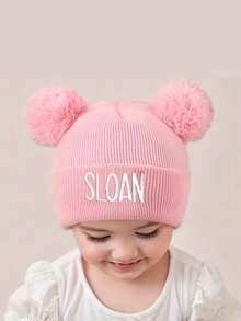 1 Personalized Newborn Baby Hat And Mitten Set, Custom Baby Name Printed Beanie, Unisex Infant Daily Use, Scratch Protection And Warm, Suitable For All Seasons, Personalized Printing Name LOGO Beanie, Baby Shower Gift, Gift For Kids, Ideal Gift For Baby Shower - Multicolor - View 6