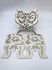 1件装木制书架，储物架，书柜，装饰展示架，可移动折叠书架，节日礼物