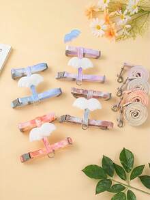 1 件装翼形猫牵引绳，渐变宠物牵引绳，防逃跑猫牵引绳，适用于猫和小型犬 - 彩色 - 查看 7