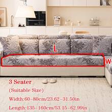 1pc All Season Jacquard Plush Anti-Slip Sofa Cushion Cover, Soft & Skin-Friendly Modern Minimalist Style, Pet-Proof Elastic Sofa Slipcover, Suitable For L-Shaped Combination Sofa And 1/2/3/4 Seat Sofa (Sold Individually) - Grey - View 17