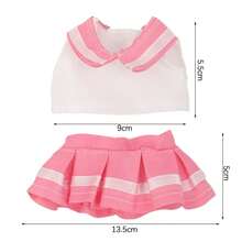 6件套娃娃衣服套装适合17厘米第一代/第二代/第三代娃娃，粉色连衣裙 - 粉色 - 查看 7