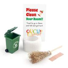 圣诞道具、凌乱房间警告小雕像和微型模型 - 彩色 - 查看 6