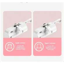 Mini Power Bank 5000mAh Wireless Charger 2-In-1 Portable Charger For IPhone And Type-C - 白色 - 查看 6