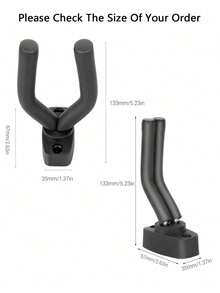 1pc Guitar Wall Mount Hanger With Adjustable Soft Hook, Universal For Guitar, Ukulele, Bass, Erhu And Other Instruments, Also Can Be Used As Guitar Chord Trainer Or Ukulele Stand - Multicolor - View 2