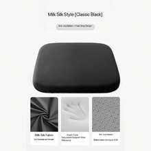 4厘米厚记忆海绵坐垫，超柔软办公椅垫，透气汽车座椅垫，长时间坐姿腰部支撑，缓解疼痛 - 彩色 - 查看 6