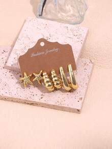 4-18pcs/Set Women Personalized Fashion Elegant Earrings Set, Suitable For Casual, Party, Travel, Beach, Birthday Gift Matching Outfits