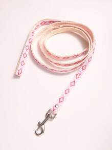 1 pièce Laisse standard pour animal de compagnie avec broderie scintillante fleur/cerise/jacquard