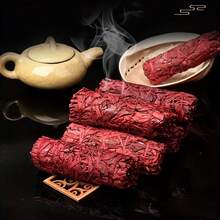 Rattan Material-Whit Sage & Dragon's Blood Sage Incense Set(1/3pcs) Rattan Smudge Stick Wands | Complete Guide | Wood Material, Spice Scent, Air Purifying Incense Or Cleansing