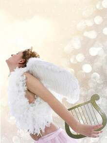 Harpe d'ange en plastique, accessoires vestimentaires pour Noël, Thanksgiving, usage quotidien, accessoires de costume de cosplay, accessoires de photographie pour les fêtes, costumes de harpe d'ange en plastique doré, accessoires de décoration de fête à thème d'ange, modèles de harpe d'ange de simulation, jouets d'instruments de musique, décoration de bar, cosplay, bal de masque, décoration de personnage, etc. Halloween