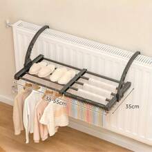 1 szt. Suszarka ze stali nierdzewnej, składany uchwyt ścienny, chowany organizer na ubrania i buty do użytku wewnątrz i na zewnątrz