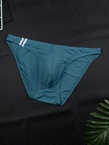 6pcs/Pack Men's Casual Breathable Soft Solid Color Briefs, Summer Underwear