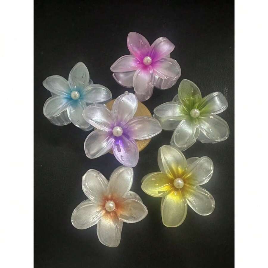 1/3/6/12 Kit Summer Flower Clip Large Hair Clips Beach Holiday Flower Barrettes - 080-9 鐘 - 查看 1