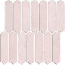 Commomy Peel And Stick Tile, Stick On Tiles Backsplash Kitchen And Bathroom, PVC Wall Tiles Interior Decor(30x30cm, 10 Sheets, Matte Pink)