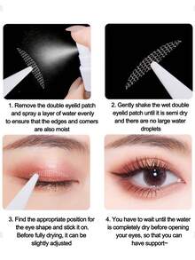 240 szt., 5 arkuszy papieru, które przylegają do wody, niewidoczna siateczka, koronkowy podwójny plaster na powieki, bez kleju, długotrwały model, naturalny plaster upiększający, makijaż, tani, wystrój pokoju, toaletka, podróże, sypialnia, akcesoria do makijażu