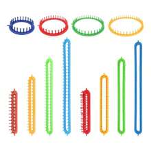 1set/2/4sets Handmade Knitting Kit, Knitting Machine DIY Knitting Craft Tools For Blanket, Scarf, Hat, Shawl, Knitting Needles & Crochet Hook, DIY Scarf, Sweater, Blanket Knitting Machine Board Set, Beginner DIY Knitting Kit (Random Color, Random Accessory Quantity) - Multicolor - View 10