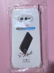 1pc Transparent Four-Corner Anti-Drop Case, Compatible With Samsung Series, Samsung Phone Transparent Four-Corner Anti-Drop Case, Phone Case, Protective Cover, Phone Shell, Phone Sleeve, Anti-Drop Phone Case, Transparent Phone Case, Minimalist Phone Case, Solid Color Phone Case, Transparent Phone Case, TPU Phone Case Anti-Drop (Military-Grade Anti-Drop)