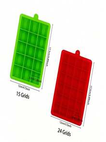 Silicone Honeycomb Ice Tray With Cover Creative Stackable 15-Cell Ice Box Easy To Demould Ice Tray Ice Cube Mold - Multicolor - View 8