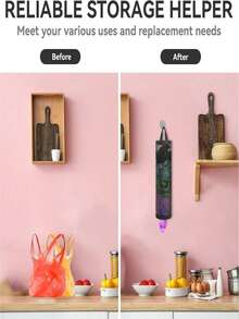 Organizador de bolsas de plástico, soporte para bolsas de la compra y de basura, dispensador de malla ahorradora de espacio para la cocina. Diseño moderno y conveniente que mantiene las bolsas limpias y transpirables, organizador de malla ahorradora de espacio. Solución de almacenamiento multiusos montada en la pared para el hogar y la cocina con color y estilo aleatorios, decoración del hogar, almacenamiento para fiestas y Navidad