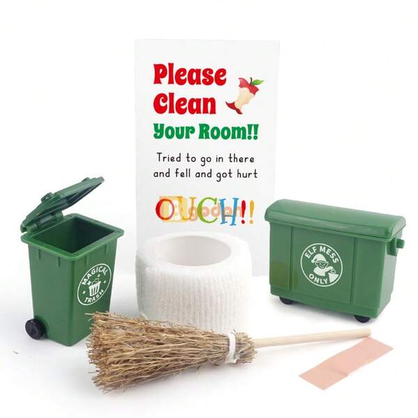 Christmas Prop,Messy Room Warning Figurine & Miniature