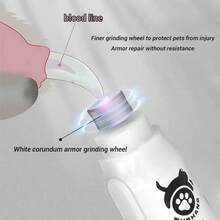 QuietPet USB Rechargeable Pet Nail Grinder With Diamond Bit - Low Vibration, Durable Plastic, Cordless Dog And Cat Paw Care Tool, Suitable For All Breeds