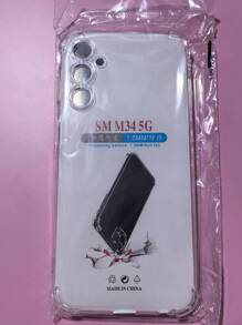 1pc Transparent Four-Corner Anti-Drop Case, Compatible With Samsung Series, Samsung Phone Transparent Four-Corner Anti-Drop Case, Phone Case, Protective Cover, Phone Shell, Phone Sleeve, Anti-Drop Phone Case, Transparent Phone Case, Minimalist Phone Case, Solid Color Phone Case, Transparent Phone Case, TPU Phone Case Anti-Drop (Military-Grade Anti-Drop)