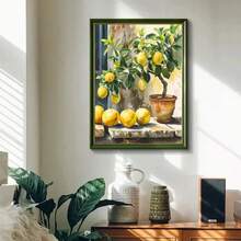 1pc Italian Coastal Summer Kitchen Lemon Tree Still Life Botanical Posters Canvas Painting Wall Arts Pictures Home Decor No Frame - Available In Multiple Colors - View 5