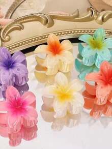 1/3/6/12 Kit Summer Flower Clip Large Hair Clips Beach Holiday Flower Barrettes - 彩色 - 查看 5