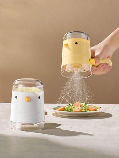 2个鸟形定量盐瓶，厨房调味料分配罐，防尘防潮调味品容器