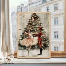 1pc Traditional-Style Unframed Christmas Canvas Wall Art Poster, Nutcracker Ballet Ballerina, Decor, Popularity, For Bedroom, Bathroom, Living Room, Indoor Wall Decor, Home And Dormitory Decoration, 2D Home Decor Christmas Decorations Room Decor