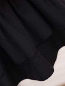 Young Girl's Sweet Casual Red Crew Neck Sweatshirt With 3D Bow Sleeve And Pleated Skirt 2 Pieces Set, Suitable For Daily, Outdoor, School, Vacation, Commute In Spring And Autumn