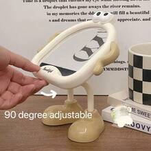 1pc Cute Cartoon Footprint Design Tabletop Makeup Mirror, Suitable For Bedroom, Dorm, Vanity, High Definition Makeup Mirror, Student Gift