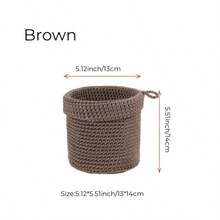 Handgeflochtener Aufbewahrungskorb, hängender Organizer-Korb für Nachttisch, Tischplatte, Wanddekoration, zum Aufbewahren von Sonnenbrillen, Kosmetika, Schreibwaren, Schlüsseln, Pflanzen usw.