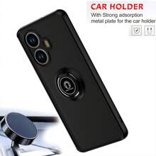 兼容 Moto Edge60/50/40/30Pro/G12345678998765421 手机壳，亲肤防指纹指环支架防震豪华保护壳带防尘孔，厚边，电镀，兼容支架，适用于 Vivo Y123456789987654321、Oppo A/Realme C/RENO123456789987654321、Honor X123456789987654321 防水防摔防刮 - 墨綠色 - 查看 5