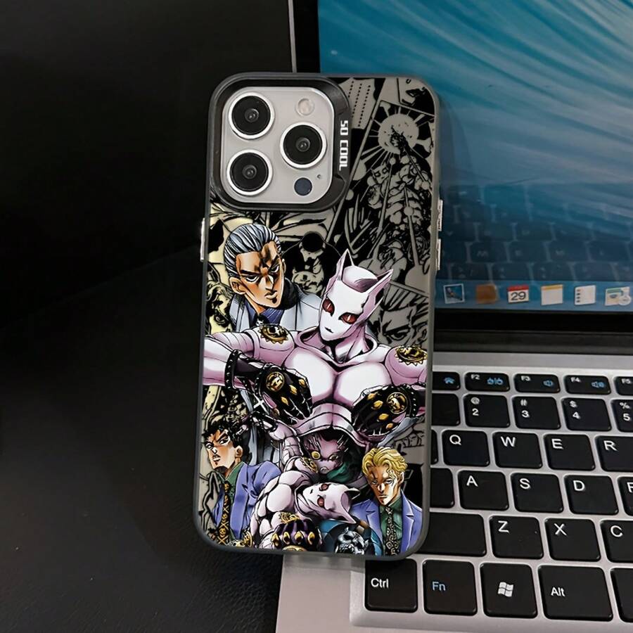 Funda de Teléfono Anime Classic Kuzuryu Jotaro Compatible con iPhone 16, 15, 14, 13, 12, 11 Pro Max, X, XR, XS Max, 8, 12 Plus - Cubierta Trasera Mate a Prueba de Golpes - Mezcla de colores - Ver 1