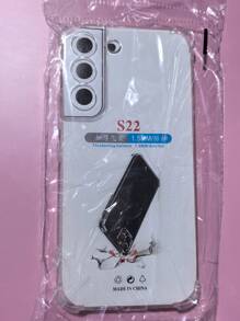 1pc Transparent Four-Corner Anti-Drop Case, Compatible With Samsung Series, Samsung Phone Transparent Four-Corner Anti-Drop Case, Phone Case, Protective Cover, Phone Shell, Phone Sleeve, Anti-Drop Phone Case, Transparent Phone Case, Minimalist Phone Case, Solid Color Phone Case, Transparent Phone Case, TPU Phone Case Anti-Drop (Military-Grade Anti-Drop)