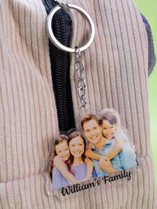 LICVIC Custom Photo Keychain, Personalized Acrylic Key Chain, Customized Bag Charm, Customizable Picture Keychain, Birthday, Anniversary, Valentine's Day - Multicolor - View 5