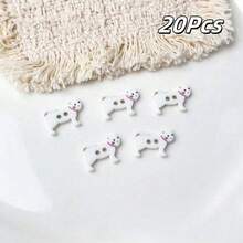 10/20pcs Cute Buttons With Pink Ears, Small Cat Cartoon Animal Buttons For Cardigans, Handmade Accessories, Decorative Buttons. - Multicolor - View 21