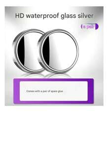 1pc Car Rearview Mirror Small Round Mirror Reversing Artifact Blind Spot HD Waterproof Auxiliary Mirror 360 Degree Multi-Function Mirror Car Rearview Mirror Has Suction Cup Type, Sticky Small Round Mirror Reversing Auxiliary Artifact Ultra-Clear Reflective Blind Spot Large Field Of View Wide Angle Car Universal