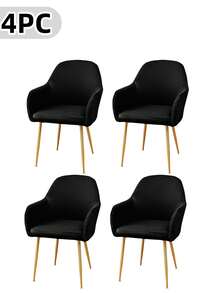 Waterproof Curved Back Chair Covers Modern With Armrest, Stretch Accent Dining Room Chairs Covers Slipcovers, Office Desk Chair Covers, Swivel Armchair Cover Protector For Vanity Living Room - Multicolor - View 29