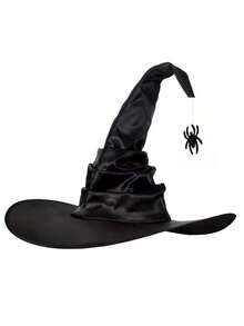 1pc Women's Witch Hat, Wide Brim Costume Accessory For Masquerade Party