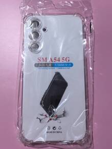 1pc Transparent Four-Corner Anti-Drop Case, Compatible With Samsung Series, Samsung Phone Transparent Four-Corner Anti-Drop Case, Phone Case, Protective Cover, Phone Shell, Phone Sleeve, Anti-Drop Phone Case, Transparent Phone Case, Minimalist Phone Case, Solid Color Phone Case, Transparent Phone Case, TPU Phone Case Anti-Drop (Military-Grade Anti-Drop)