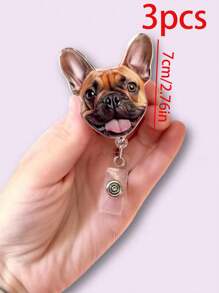 Custom Pet Badge Reel - Personalized Dog Or Cat Face Photo Keychain, Nurse ID Holder, Name Badge Clip, Nurse Life, Unique Work Badge - Badge Scroll - View 10