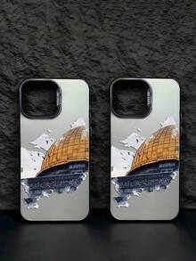 Matte Frosted Pumpkin Face Pattern Phone Case, Shockproof Creative Phone Protective Cover, Holiday Gift For Kids - Multicolor - View 3