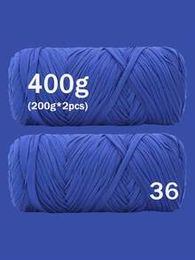 1/2pcs Premium T-Shirt Yarn - 200g/Pc High Elastic Cord Yarn, Soft & Stretchy Polyester Yarn For Vibrant Crochet Projects, Ideal For Home Decor DIY Crafts Like DIY Weaving, Crochet Projects, Handmade Weaving Bags, Baskets, Blankets, Mats, Shoes, Slippers, Cushions, And Dolls, Multicolor Yarn, Polyester Yarn, Acrylic Yarn, Knitting Accessories,