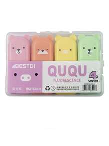 1pc/2pcs/4pcs Mini Fluorescent Pen Set, Macaroon 6 Colors Pastel Highlighter Pens For Student, Eye Protection Back To School