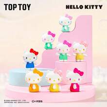 Miniso TOPTOY Summer Rainbow Candy Hello Kitty Desenho Animado Decoração de Mesa Enfeite